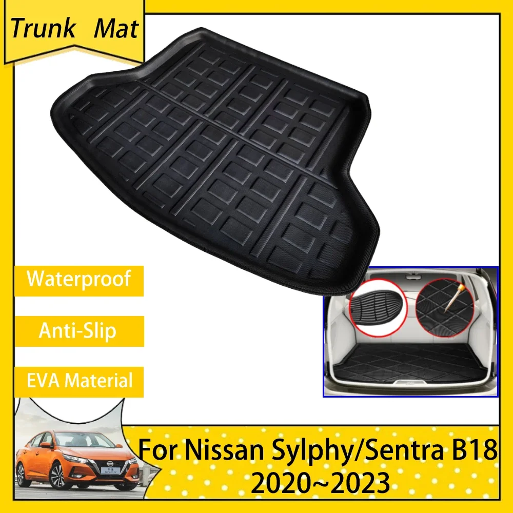 

Car Trunk Mat for Nissan Sylphy Sentra B18 2020 2021 2022 2023 Accsesories Anti-Slip Rear Boot Tray Cargo FLoor Protector Carpet