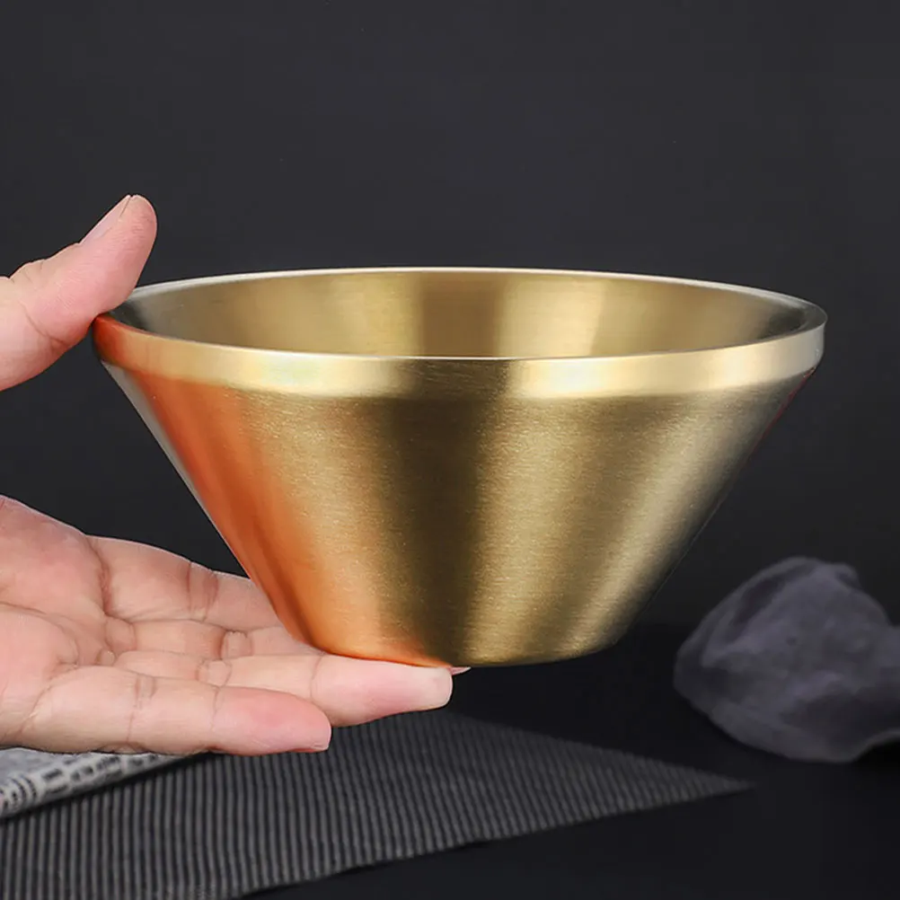 

Double Layer Insulation Stainless Steel Bowl Anti scald Lightweight Portable Indoor Outdoor Kitchen Bar Use