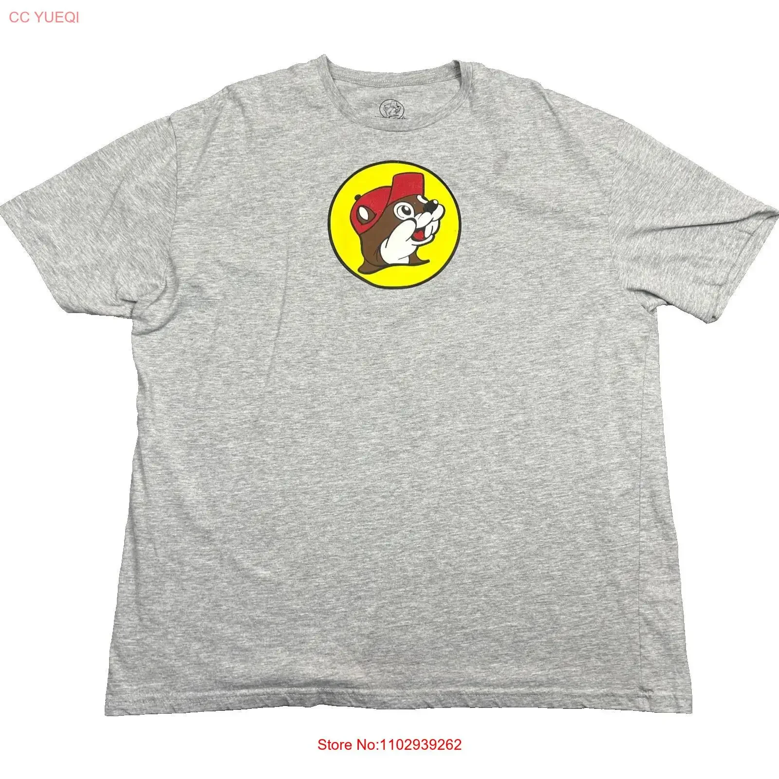 T-shirt avec logo HODWY Meaning de Buc ee's, taille adulte 2XL, gris, vintage, imprimé, pour un usage quotidien, streetwear doux