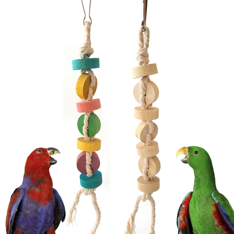 Toys For Parrot Bird Budgie wood cage Perch Swing Parakeet Toys African Grey Accessories parkiet vogel speelgoed