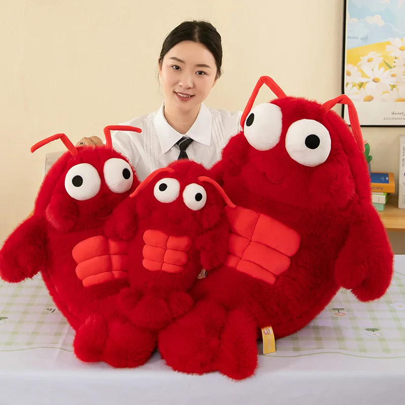27/38CM New Simulation Belly Crayfish Doll Plush Toy Funny Pillow Party Stuffed Doll Soft Sofa Cushion Children's Birthday Toys