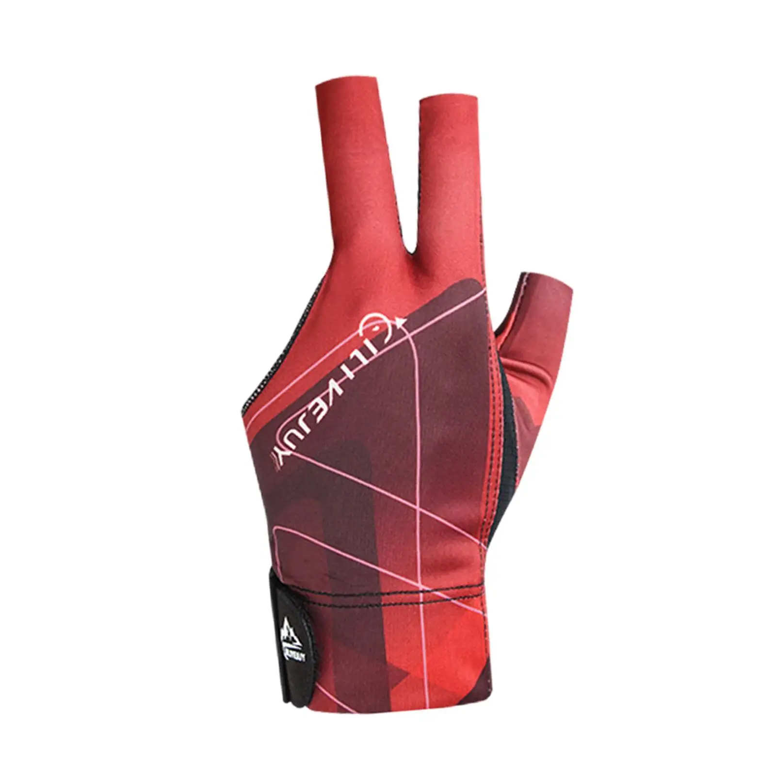 

3 Finger Billiard Glove Wear Resistant Anti Slip Snooker Accessories Portable Left Hand Mitt Adjustable Snooker Cue Sport Glove