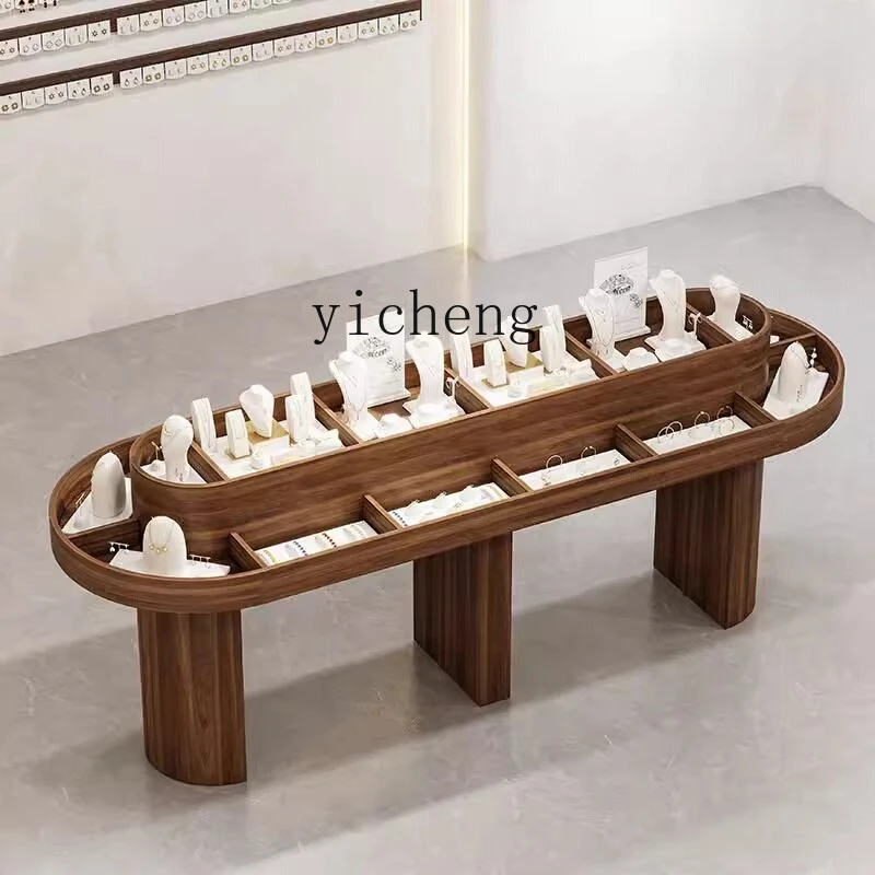 LYY  solid wood Nakashimadai skin care products shopping mall display stand, table setting, water table sample display stand