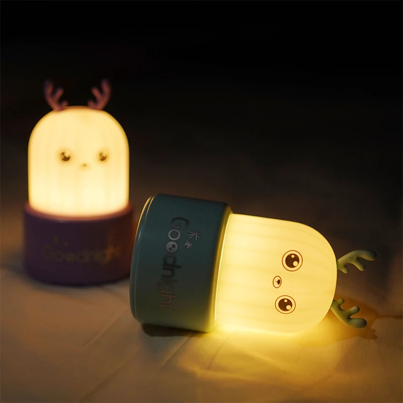 Hallowee deer night light room decoration Silicone lamp is a good-looking desktop decoration is also a good choice for gifts