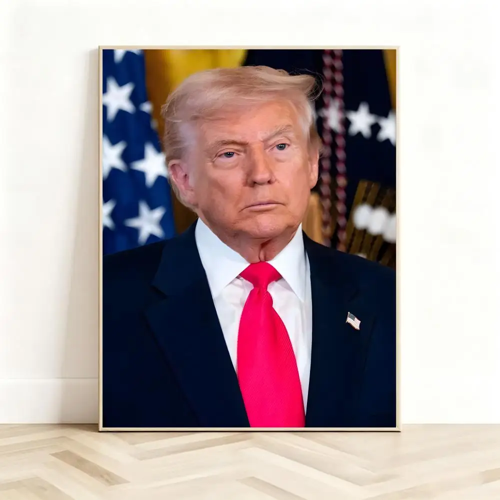 Famous Figure D-Donald Trump Poster Classic Self-Adhesive PP Wall Sticker for Living Room Bar Decor Gift view 3