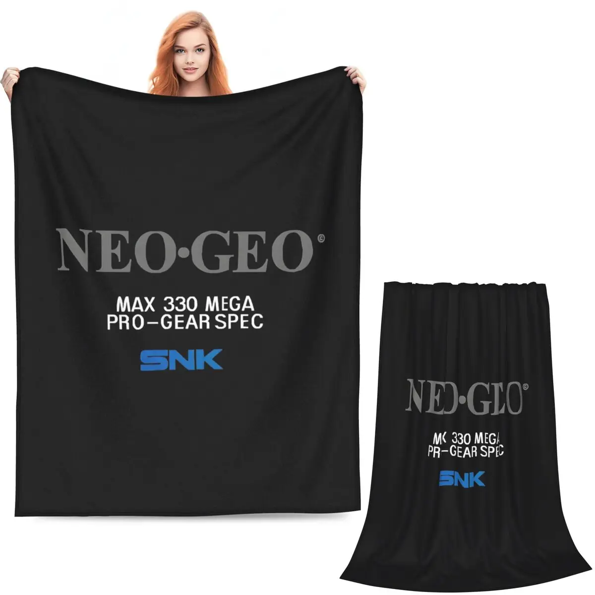 Neo Geo Logo Neogeo Arcade Blanket Soft Warm Flannel Throw Blanket Plush for Bed Living room Picnic Travel Home Sofa