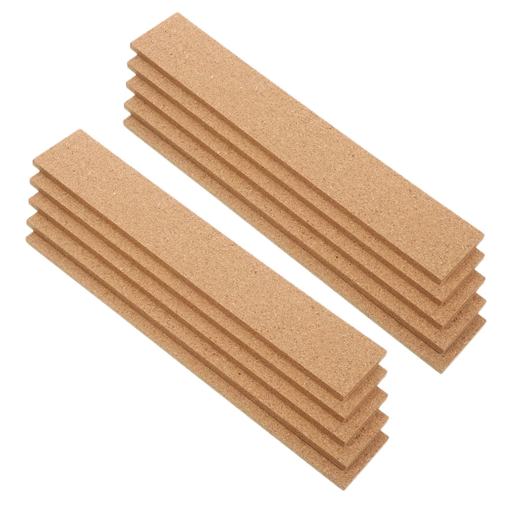 

10Pcs Frameless Cork Memo Strips Self-Adhesive Corkboard for Office Home Bulletin Strips Photo Wall Corkboards for Wall