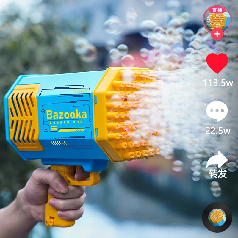 Heißer 40/69 Löcher Bubble Gun Blase Maschine Gun Seife Gebläse mit Led-leuchten Sommer Spielzeug für Kinder Erwachsene Hochzeit Geburtstag requisiten