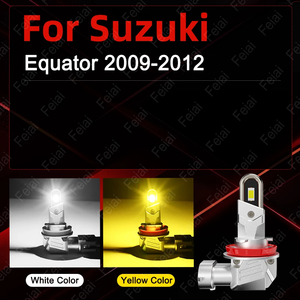 High Power Car Fog Lights LED For Suzuki Equator 2009 2010 2011 2012 Accessories White Yellow H11 H8 H9 H16 LED Fog Lights