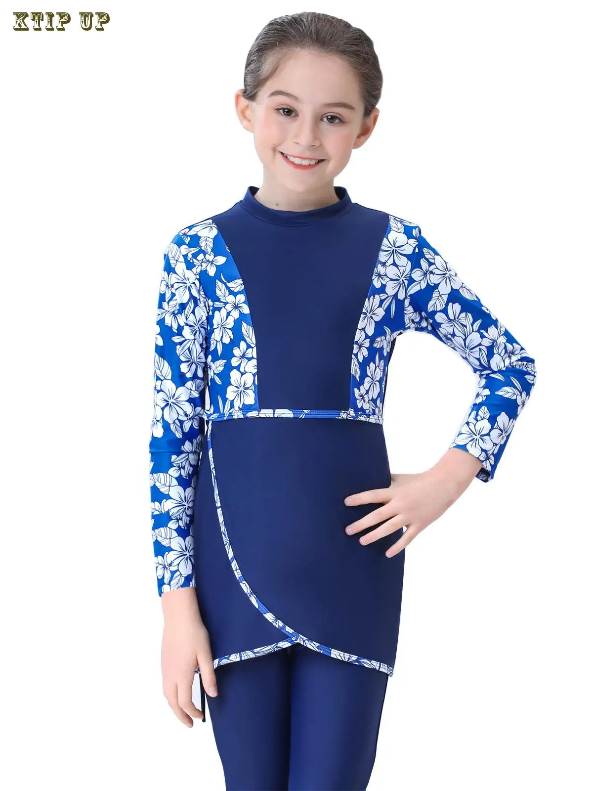 

Islamic Swimsuit for Kids, Children's Swimwear, Modest Swim Wear, Long Sleeve, Plus Size, Burkini, 2-Piece Swimming Suit