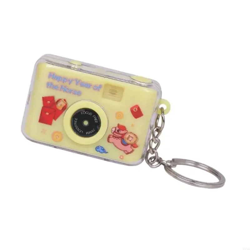 Q5WE Student Office Worker Relaxation Tool Light Up Sound Keychain UV Camera Design