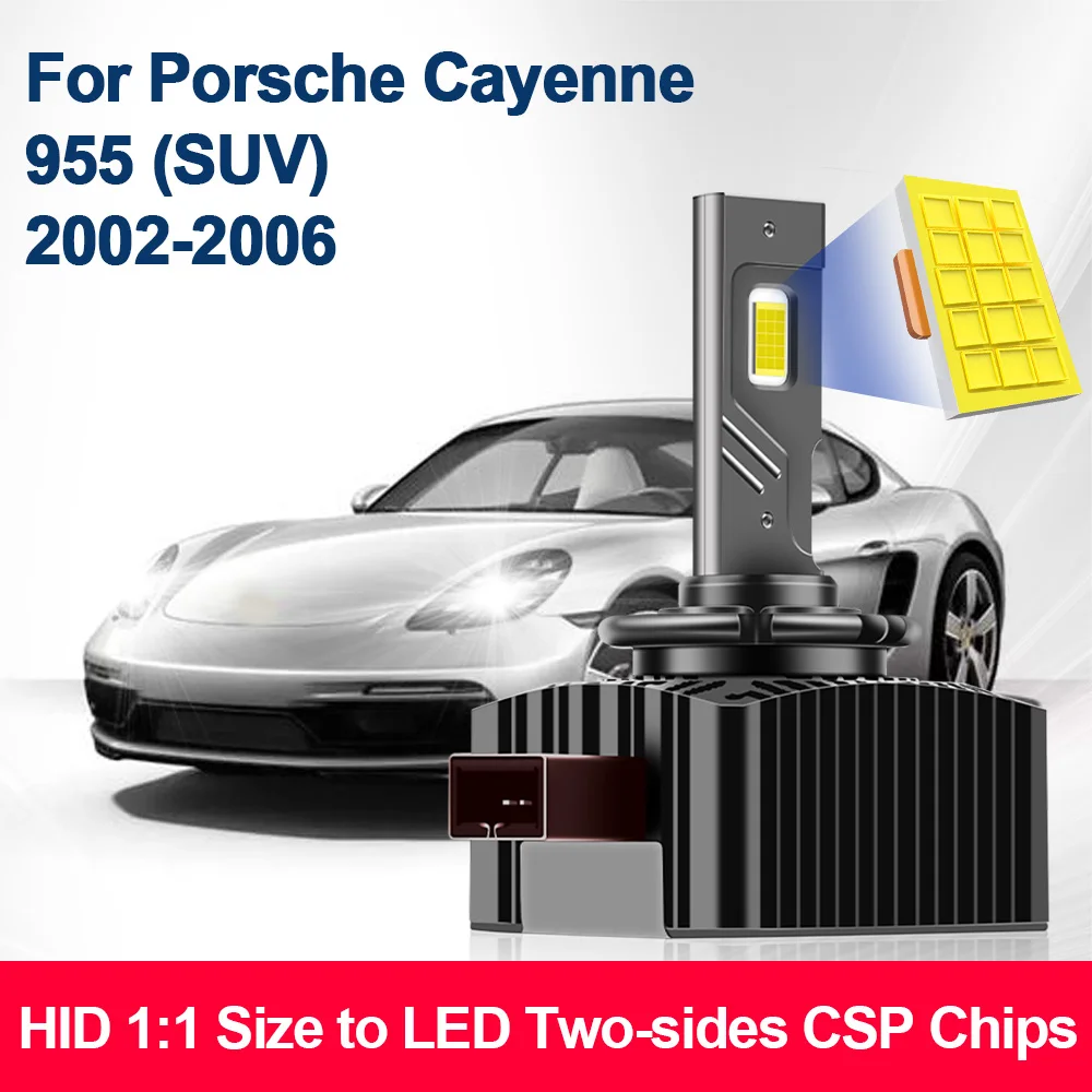 

Для Porsche Cayenne 955 (SUV) 2002-2006 Светодиодная фара Canbus D1S 1:1 HID Auto Bulb CSP Chip 30000LM 110W 55W Автомобильная лампа 6000K