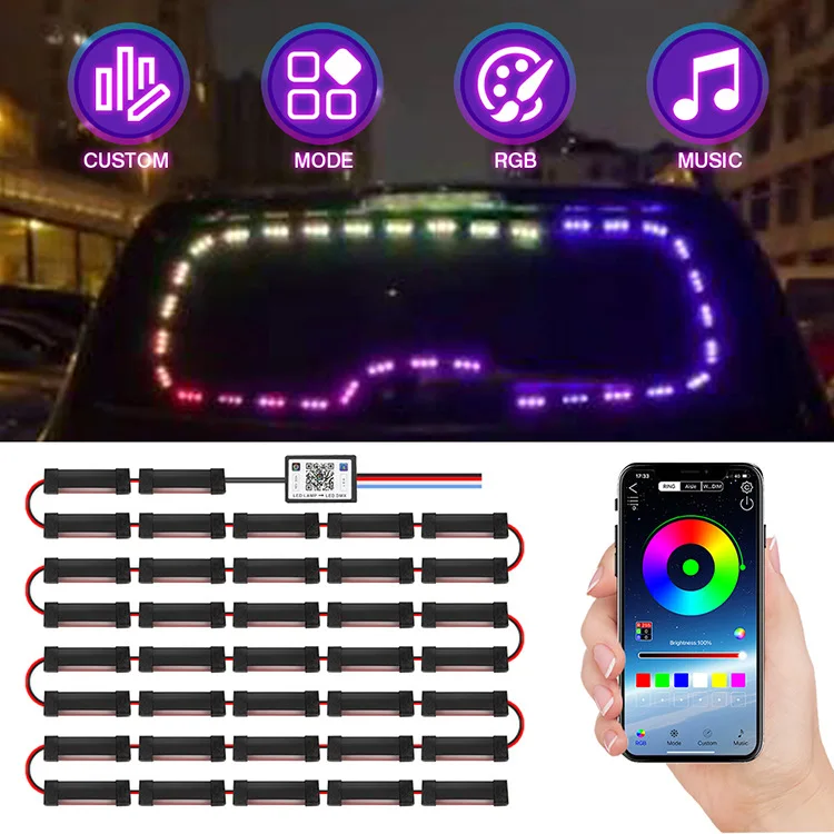 

New Snake High Mounted Brake Light LED Phantom Flowing Light Warning Light Rear Window Automotive Atmosphere