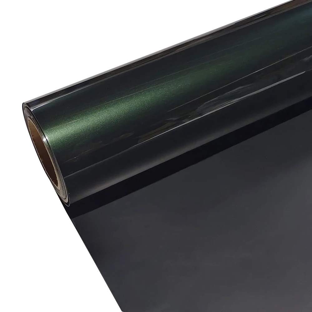 Premium PET Auto Vinyl Car Wrap Film Stretchable Removable Easy to Install Air Release for Car Body Oak Green