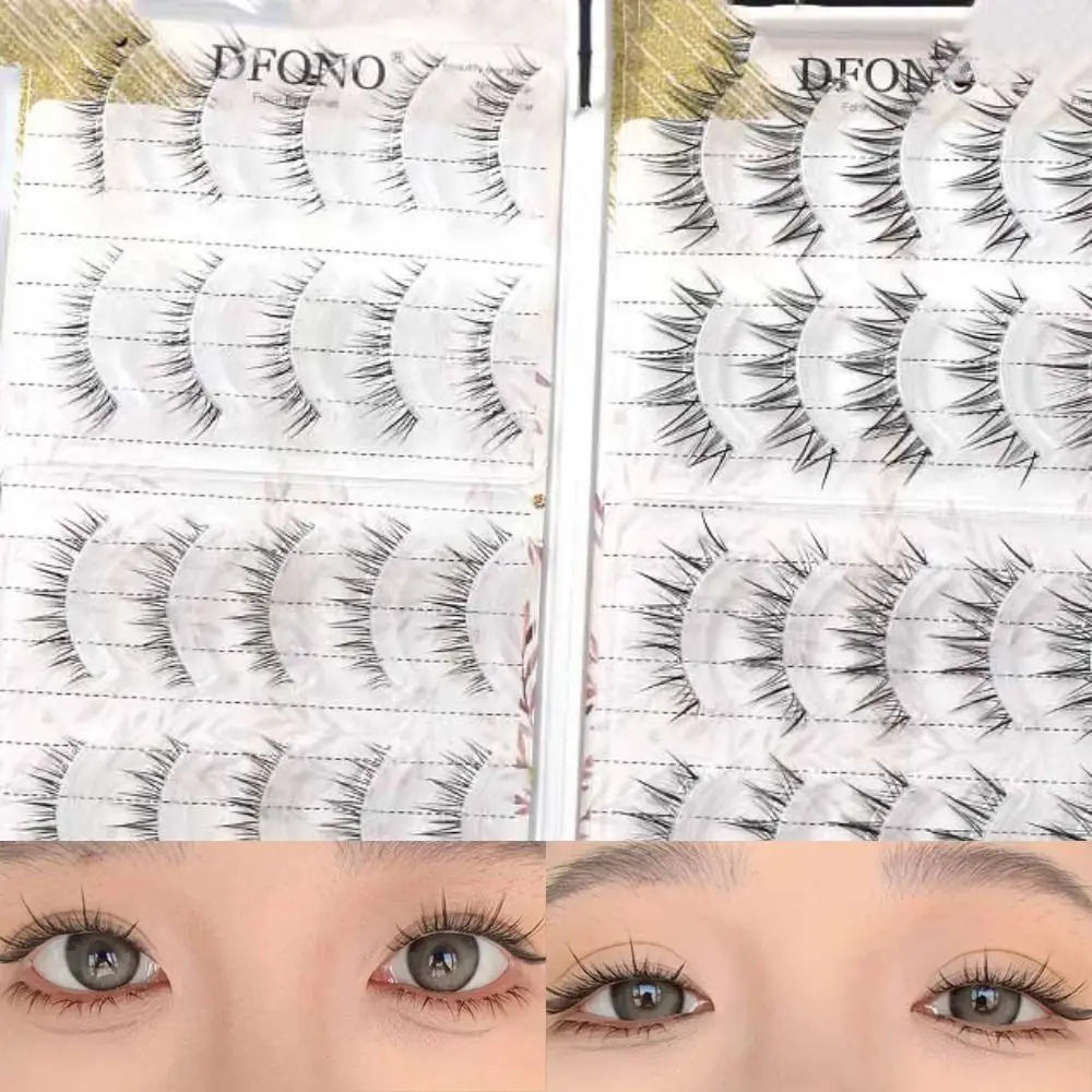 Lashes Extension Fake Cluster Eyelashes DIY Long Lasting Fluffy False Eyelashes Reusable Dense Thick Curled Up Eyelashes
