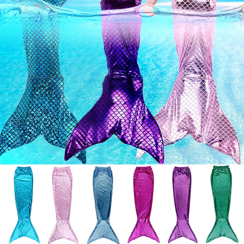 Cosplay Mermaid Costume Kids Mermaid Tail for Swimming Girls Costume Elastic And Easy to Be Dry Use for Swimming Party