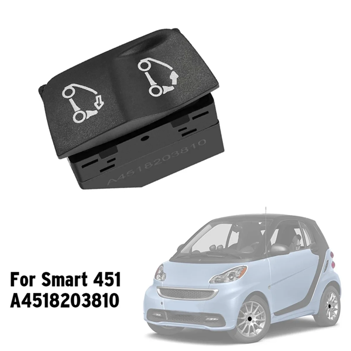 Commutatore tetto apribile per auto per Smart Fortwo 451 carbio 2007-2015 interruttore superiore convertibile muslimate 4518203810