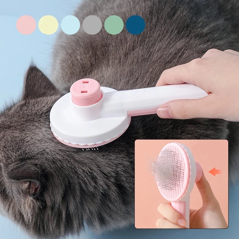 

Pet Cat Brush Dog Comb Self Cleaning Slicker Brush For Cat Dog Hair Removes Tangled Pet Hair Massages Comb Cats Accessories