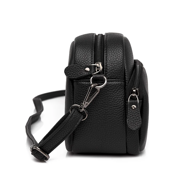 Cowhide Leather Women Messenger Bags New Ladies Fashion Women Crossbody Bags for Women High Capacity Shoulder Bag Handbag Female