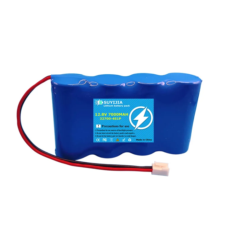 12.8V 7000mAh 4S1P lithium iron phosphate battery pack with 30A BMS solar street light backup power supply 32700 power battery