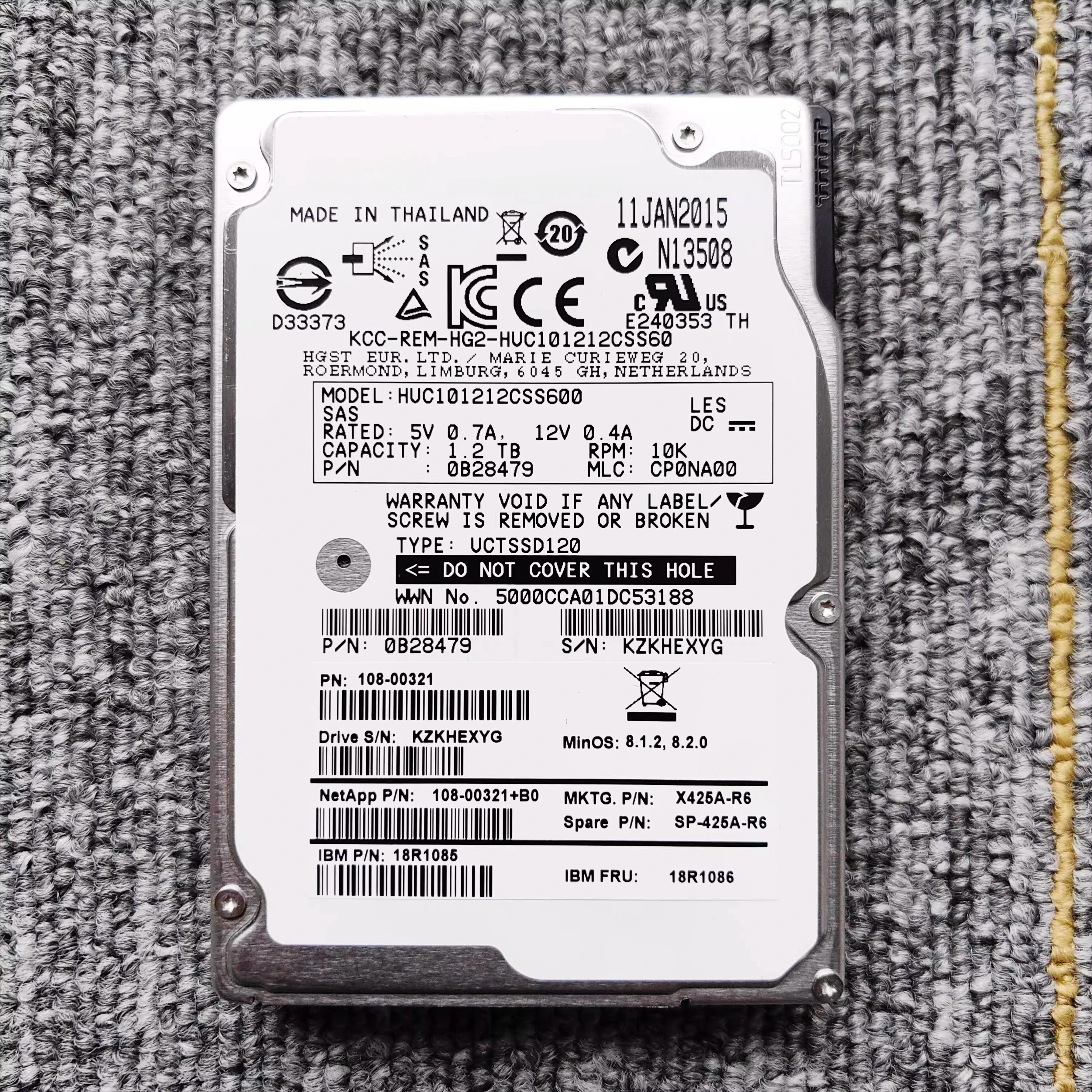 

HUC101212CSS600 1.2 ТБ 2.5 10k 6 ГБ SAS Жесткий диск для сервера