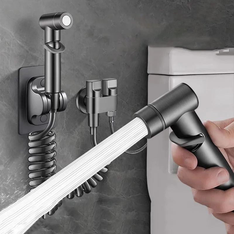 

Toilet Companion Flushing Spray Gun Faucet Bidet Booster Nozzle Bathroom Flushing Gun High Pressure Home