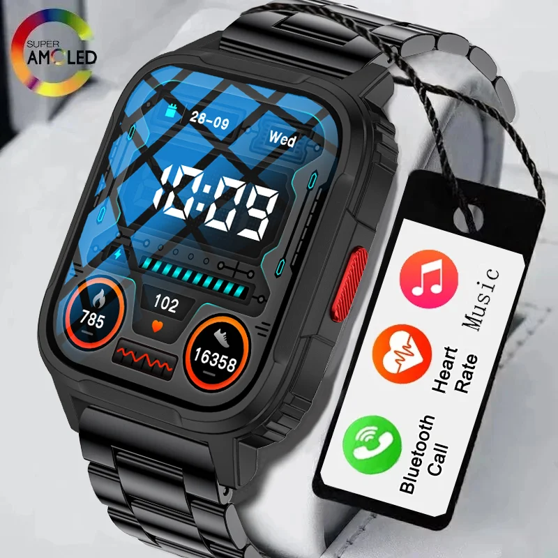 

2024 New Smartwatch 1.95 inch screen Health Monitoring Watch IP68 Waterproof Sports Fitness Bluetooth Call Smartwatch for Men