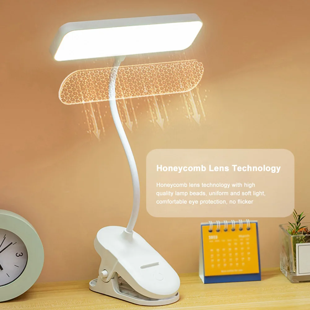 LED القراءة ضوء انحناء اللمس مصباح USB شحن كليب على مصباح القراءة 3 والعتاد الإبداعية مكتب ضوء متعدد الوظائف للطلاب