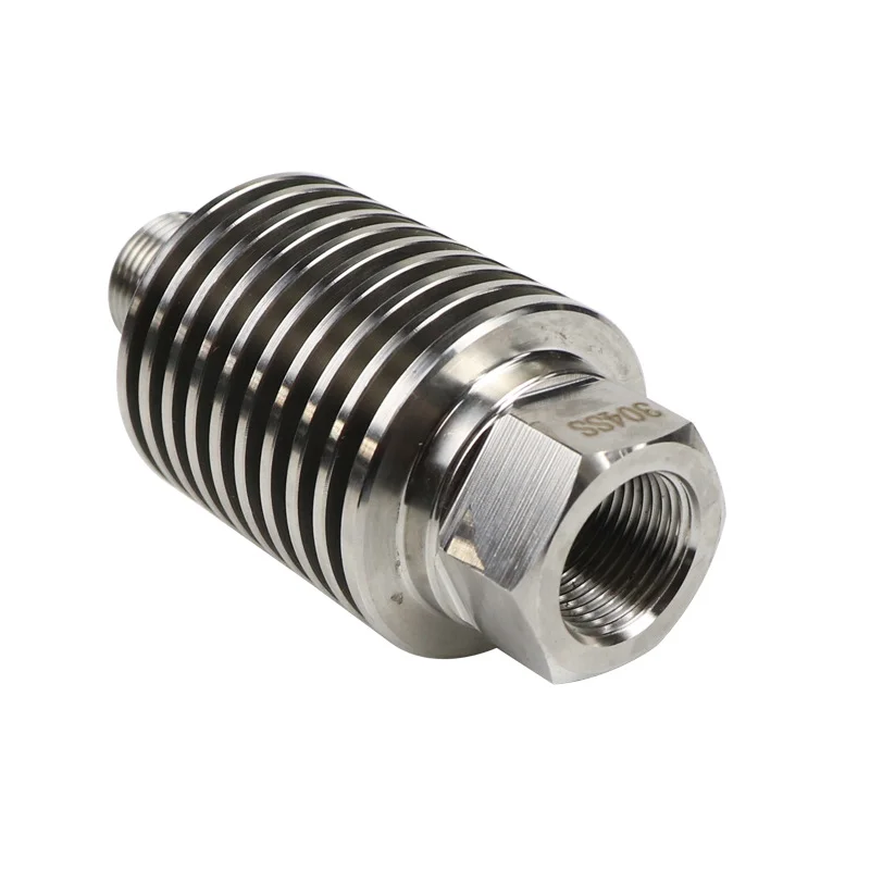304 Stainless Steel Radiator Steam Pipe Heat Sink Pressure Gauge Radiator High Temperature Industrial Heat Dissipation Base