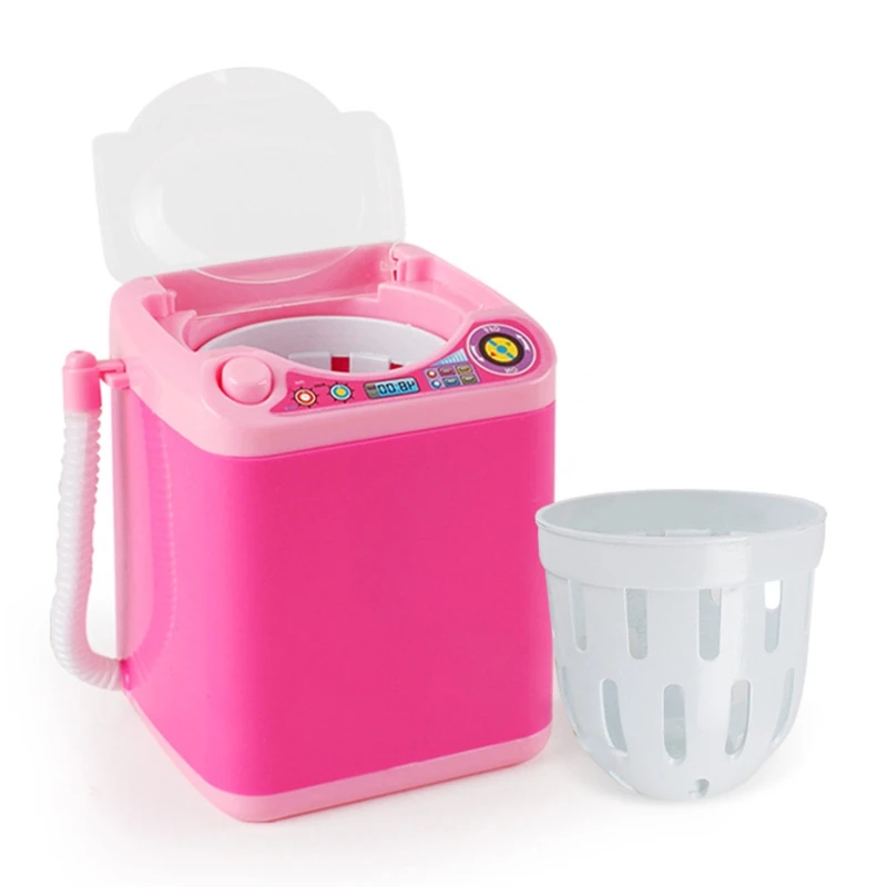 Preschool Electronic Washing Machine Toy Easy Operate Powder Puff Cleaning Tool