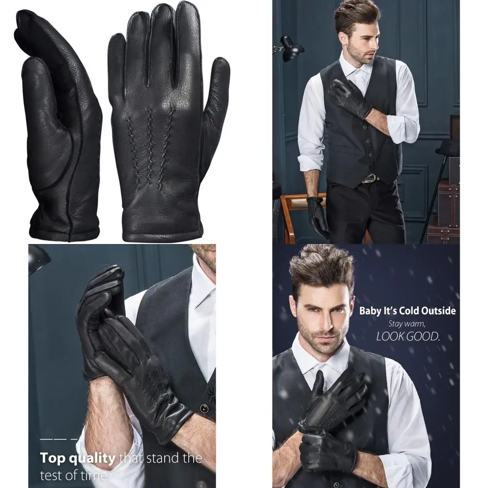

Men's Genuine Deerskin Leather Dress Gloves for Elegant Occasions and Formal Events