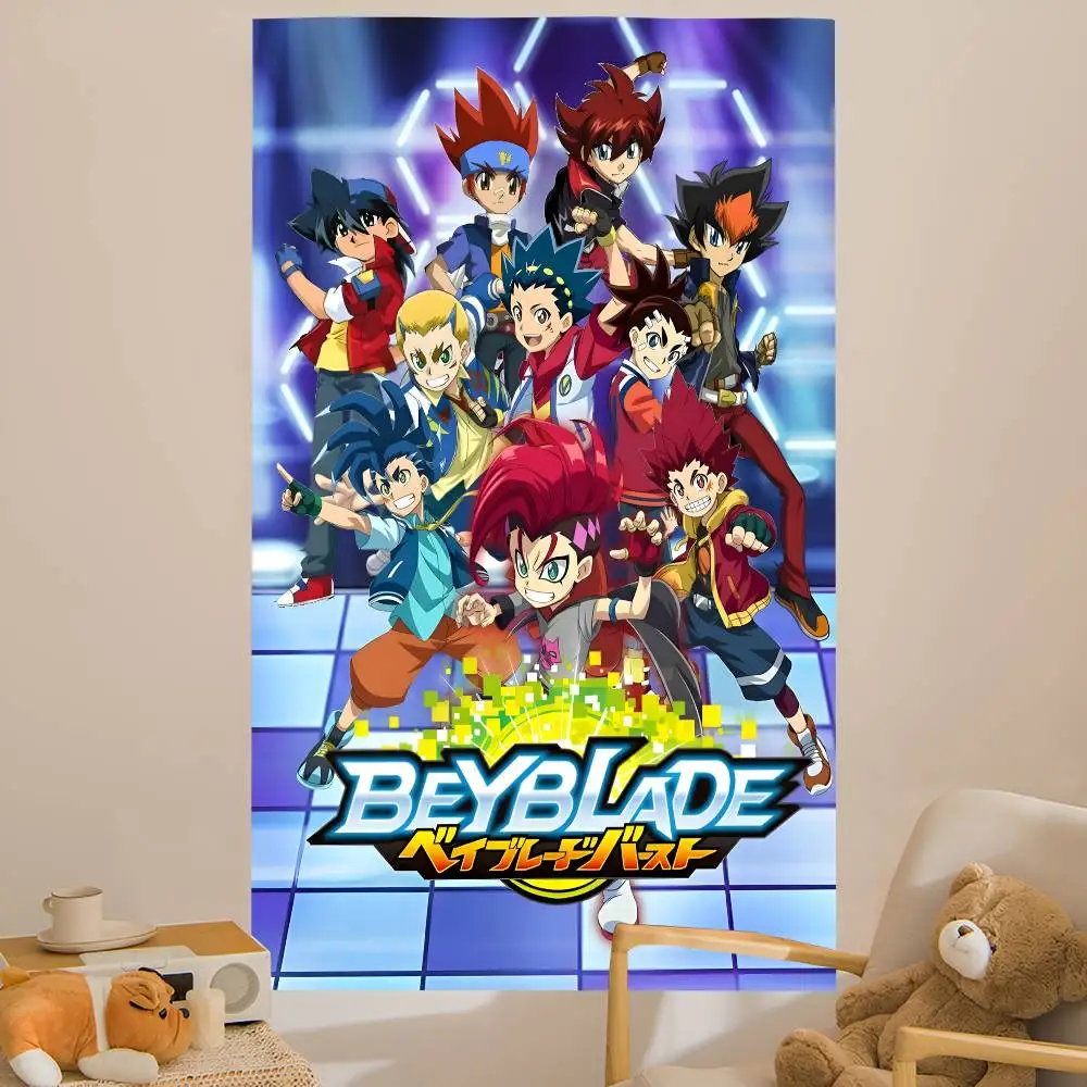 Tapices colgantes de pared Hippie de Anime B-Beyblade Burst 2025, decoración para sala de estar, hogar, dormitorio, decoración de habitación Kawaii