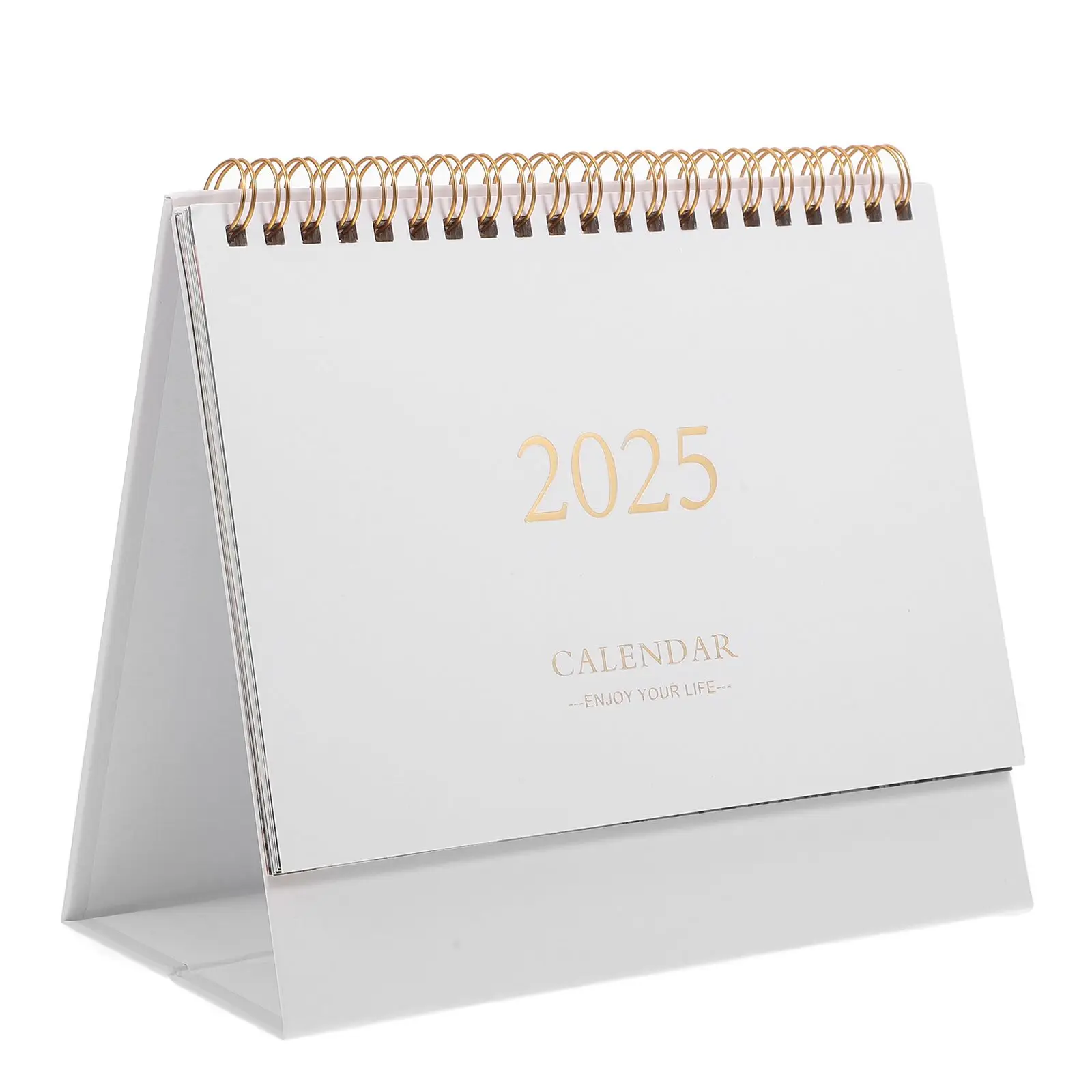 

2025 Desktop Calendar Record Book Modern Styling Paper Reliable Teacher Office Desk Calendars Flip Aesthetic Academic