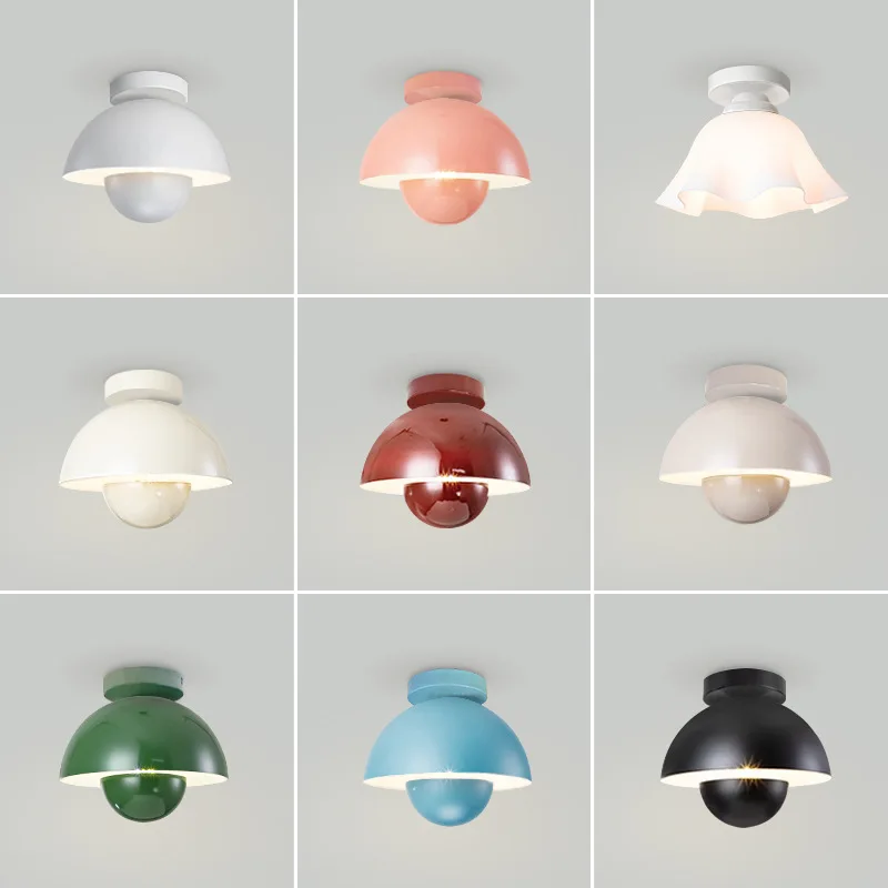 

Modern Flowerpot Ceiling Light Semicircluar Hallway Ceiling Lamps LED E27 Aisle Balcony Stair Cloakroom Hotel Indoor Lighting