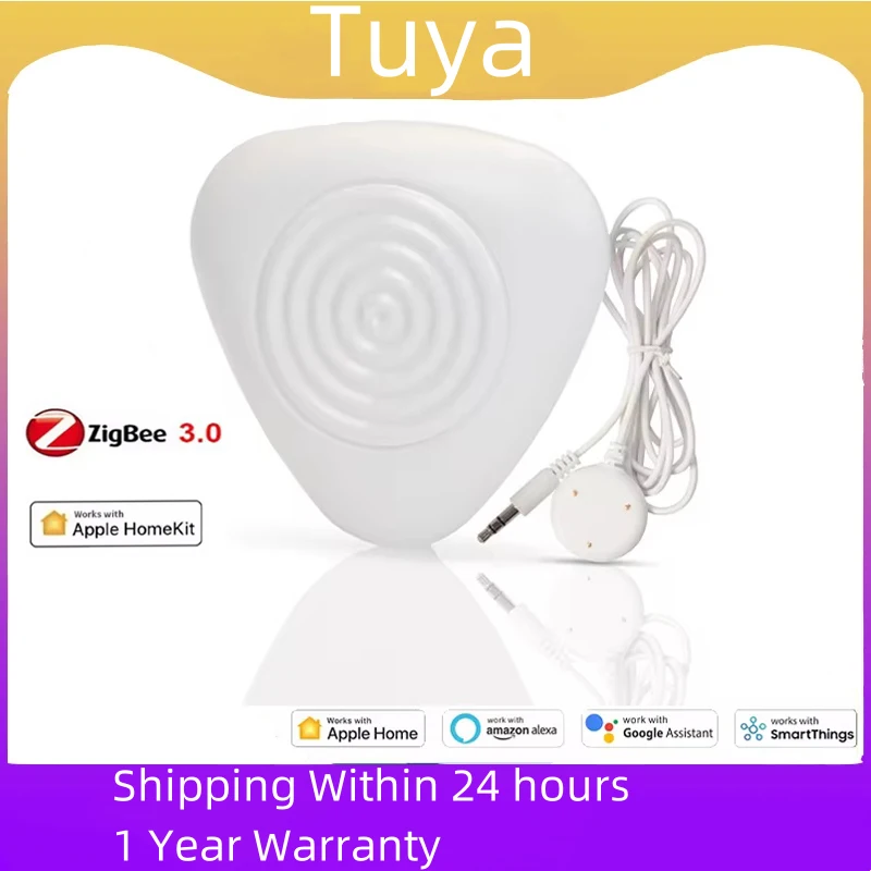 Tuya Water Leak Sensor ZigBee Flood Overflow Alarm Security Water Detector Work With HomeKit Alexa Google Home SmartThings