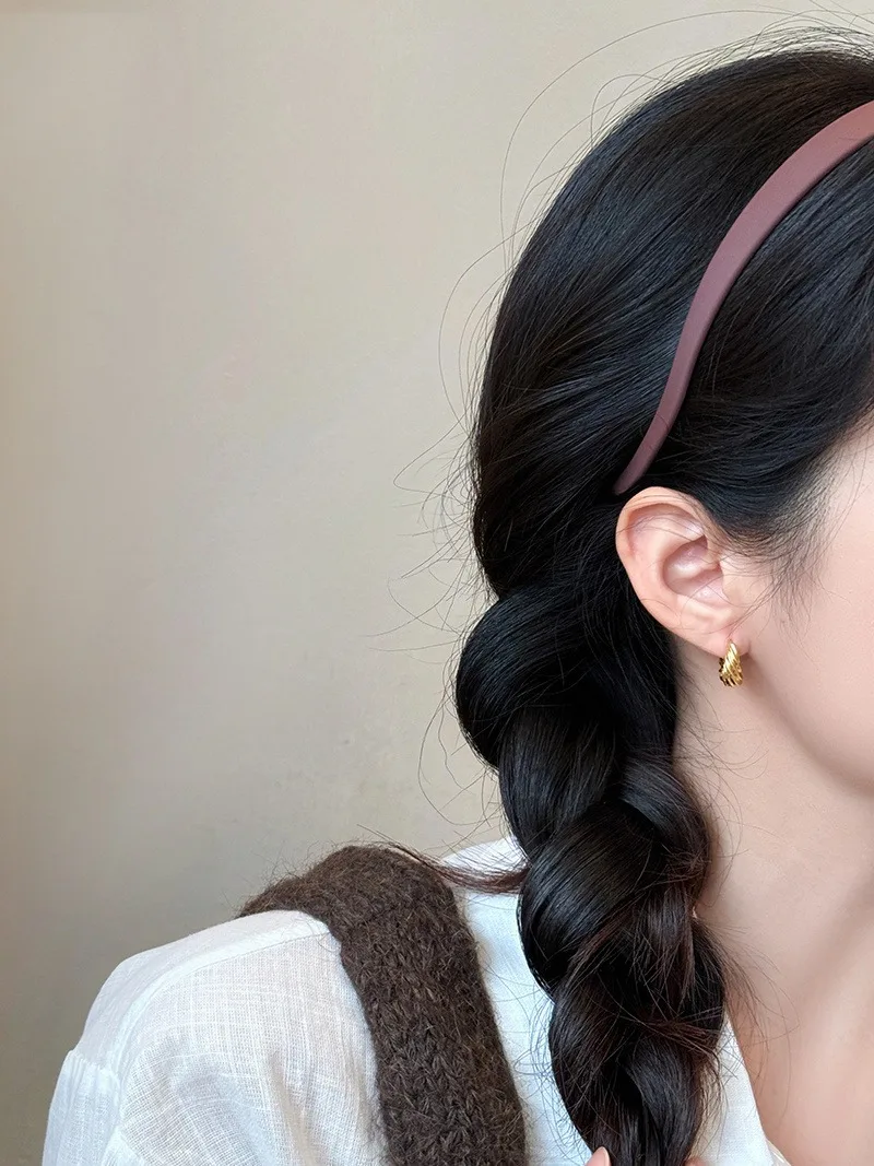 Minimalistisches, mattes Stirnband, U-förmiges Anti-Rutsch-Stirnband, geeignet für Frauen, modisches, vollständig abgestimmtes Haar-Accessoire – Detail 5