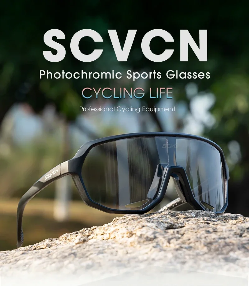 SCVCN Heißer Radfahren Photochrome Gläser Männer Frauen Wandern Brille Motorrad Fahrrad Reiten Outdoor Sport Radfahren UV400 Sonnenbrille – Detail 1