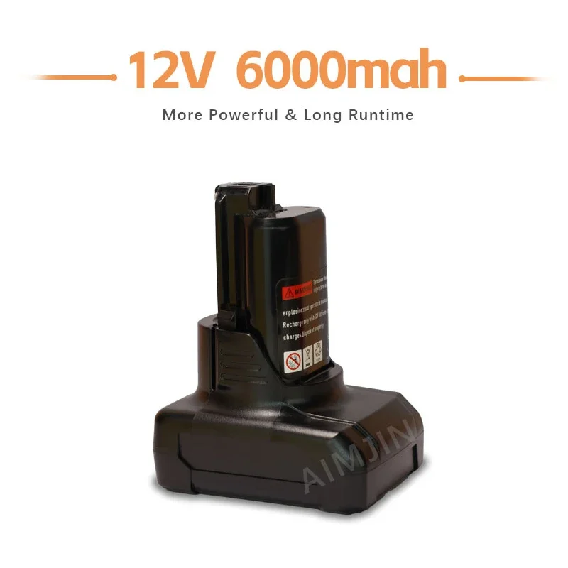 12V 6000mAh Battery Lithium For Bosch BAT420 BAT411 BAT412 BAT413 BAT412A 10.8V Cordless Power Tools Battery Replacement