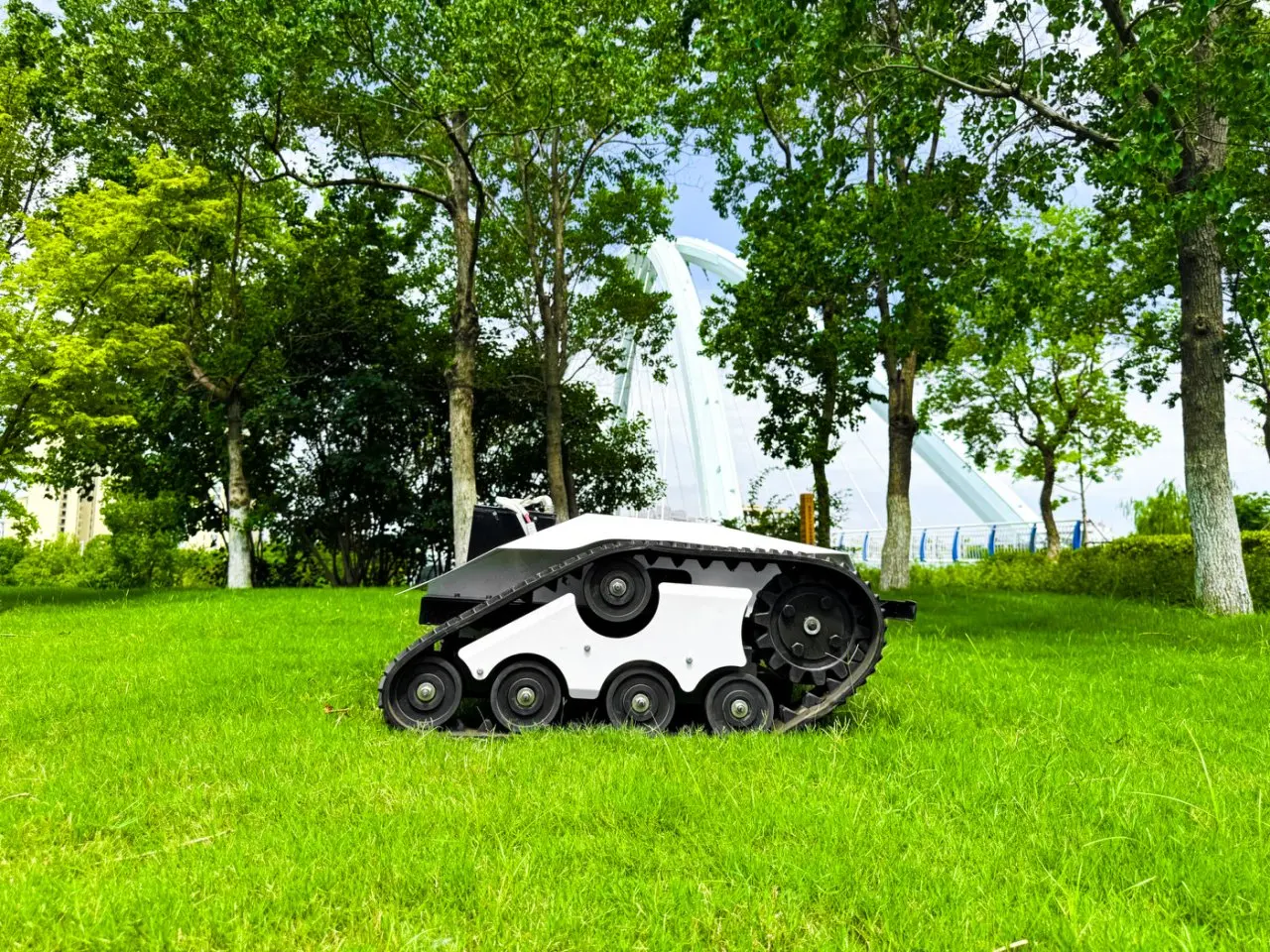 Professional DIY Industrial High Quality Battery-Powered Remote Control Grass Cutters Lawn Mower 550mm Grass Box High Efficiency