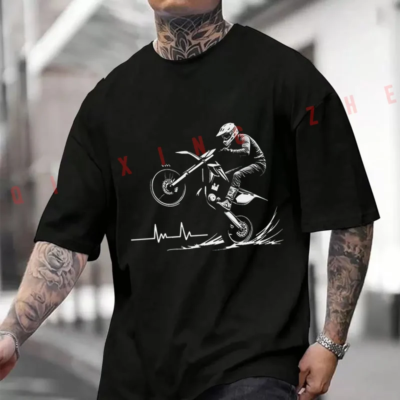 

Men Clothing New Best Of Real Motorcycle Graphic Cotton Moto T-Shirt Casual Short Sleeve O-neck Tshirt Summer Top Tees