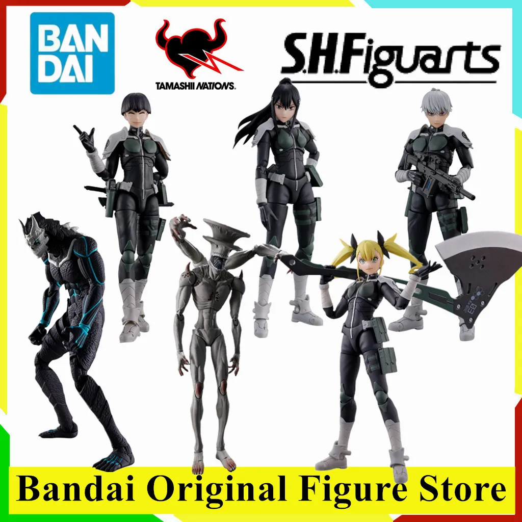 Original BANDAI S.H.Figuarts Kaiju No. 8 Hibino Kafka SOSHIRO HOSHINA Kikoru Yonoyamiya Anime Figure PVC Model Collection Doll