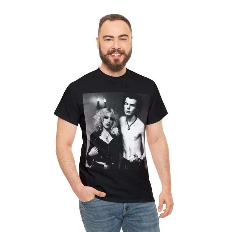 تي شيرت SID VICIOUS Sid and Nancy بأكمام قصيرة للجنسين