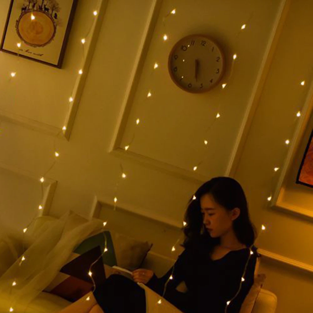 Curtain Lights LED Window Curtain String Light USB Powered Fairy Lights For Wedding Party Bedroom Christmas Decorations