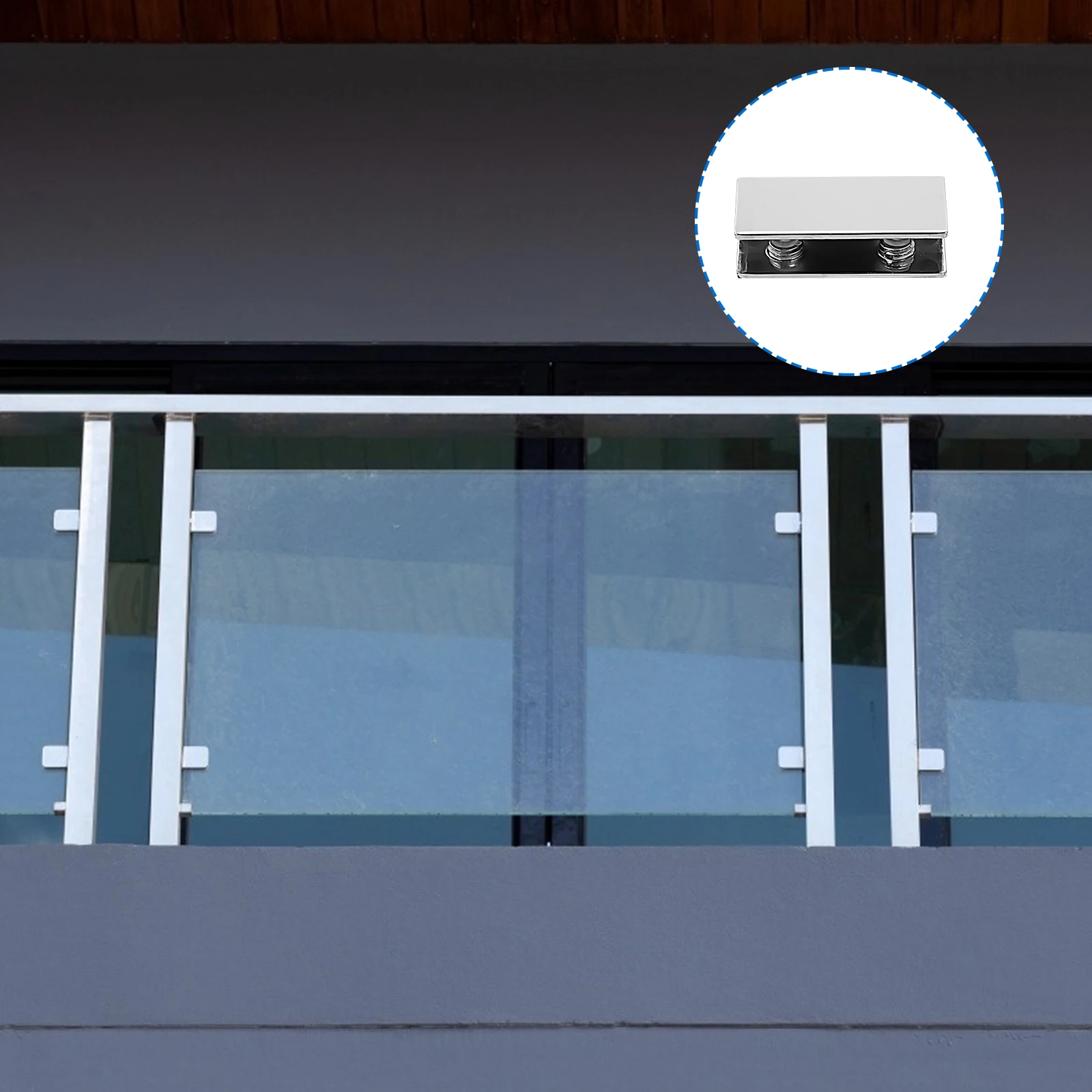 

4Pcs Zinc Alloy Glass Clamps Adjustable Bracket for 10mm Shelves Durable Elegant Mounting Clips Glass Shelf Brackets