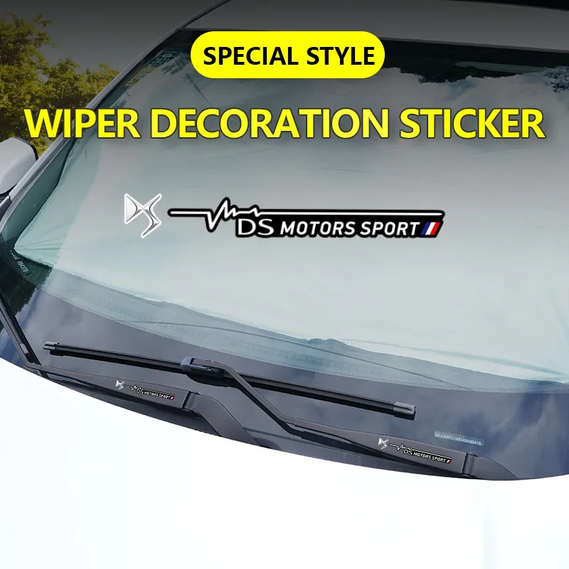Car Emblem Window Wiper Sticker Decor Decal Accessories For DS SPIRIT DS4S DS5 5LS DS3 DS4 DS6 DS7 DS9 WILD RUBIS Deesse