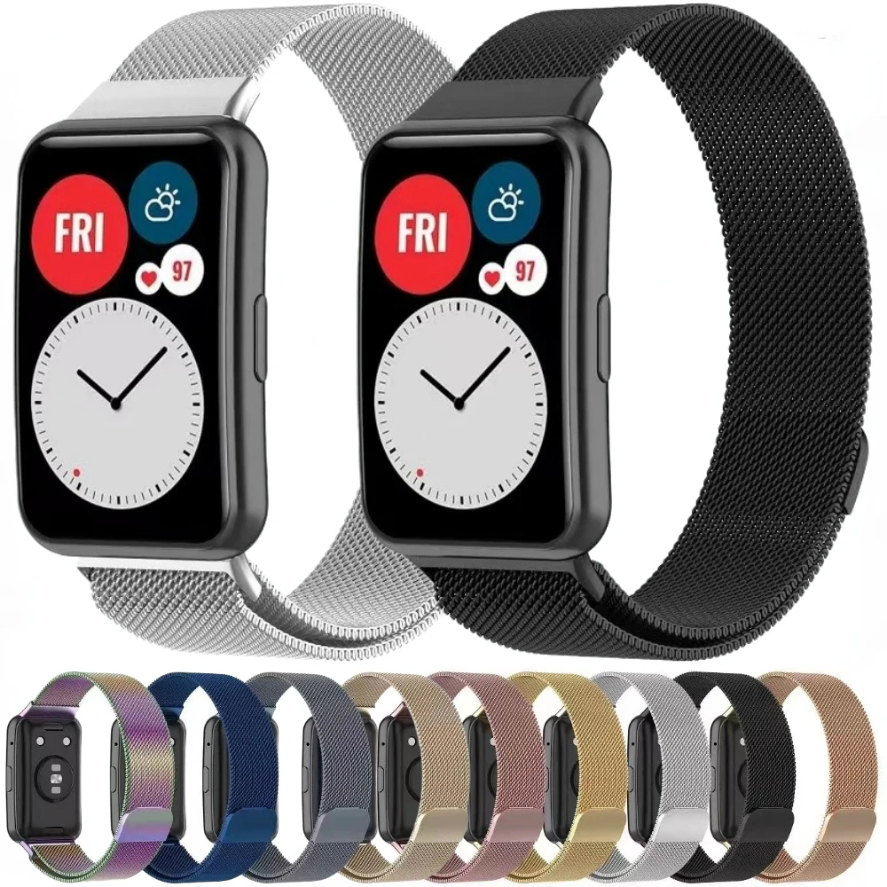 

Milanese Loop Strap for Huawei Watch Fit Bracelet Magnetic Wristband Huawei Watch Fit Metal Stainless Steel Strap Accessories