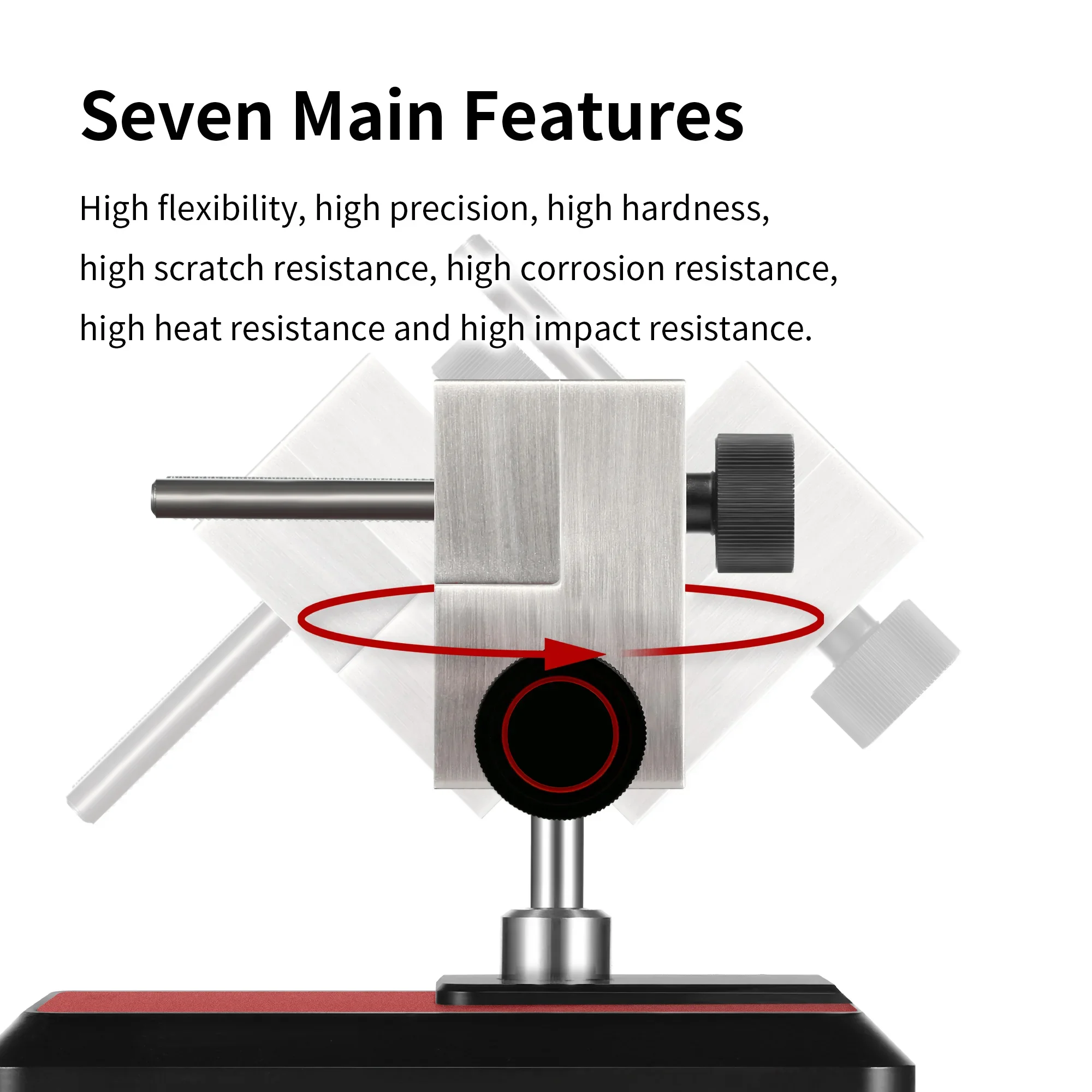 Imagem -04 - Dsapie-at-tva At-tvb Precision Clamp Vise Ferramentas do Ofício Direcional Table Top Vise Aço Inoxidável Universal Modeler Bench Novo