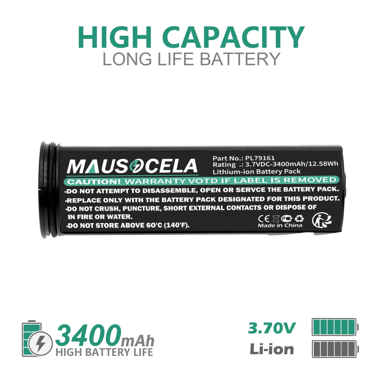 

3400mAh Telescope Battery For Pulsar:APS 2,APS 3,PL79161,Axion XM,Axion XQ,Axion XQ LRF,Proton XQ,Proton FXQ,Digex,Thermion,3.7V