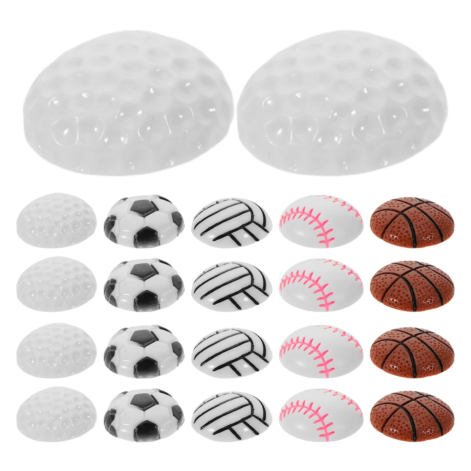40 pezzi di ciondoli in resina palla sportiva sfusa kit artigianale fai da te per la creazione di gioielli bracciali portachiavi perline decorative per scrapbooking