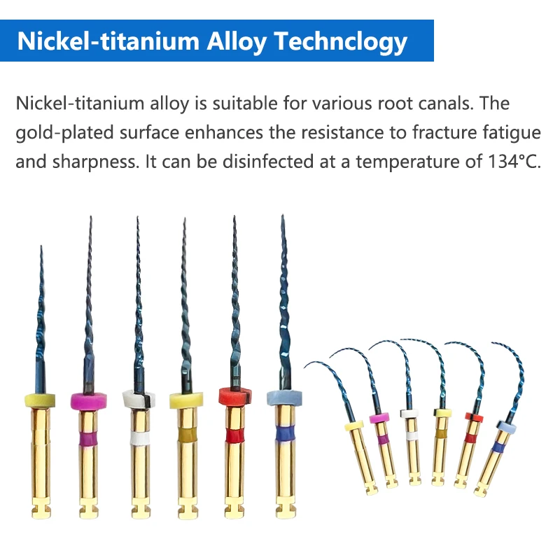 EYY ملفات دوارة اللبية للأسنان SX-F3 ملفات الننتول الزرقاء المنشط بالحرارة والنيكل والتيتانيوم ومضادة للتعب ملف قناة الجذر 6 قطعة/صندوق #3